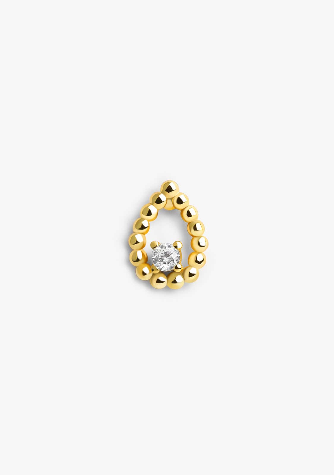 Tear Zirconia Piercing Gold