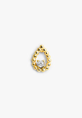 Tear Zirconia Piercing Gold