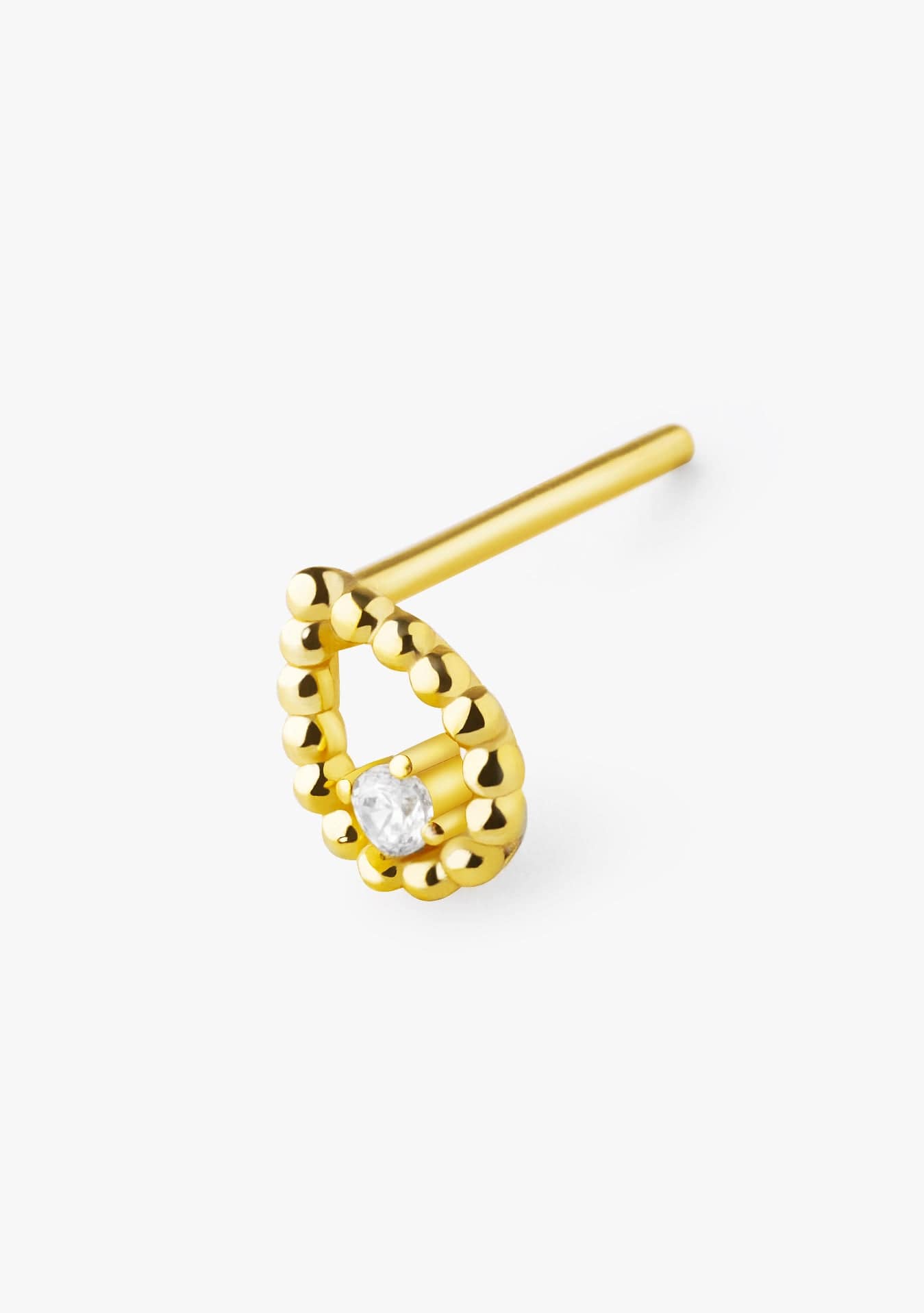 Tear Zirconia Piercing Gold