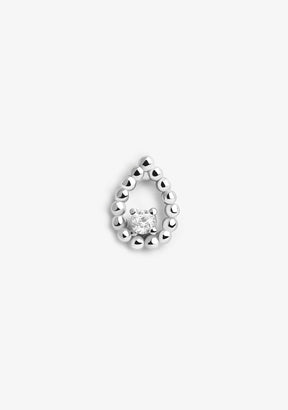 Tear Zirconia Piercing Silver