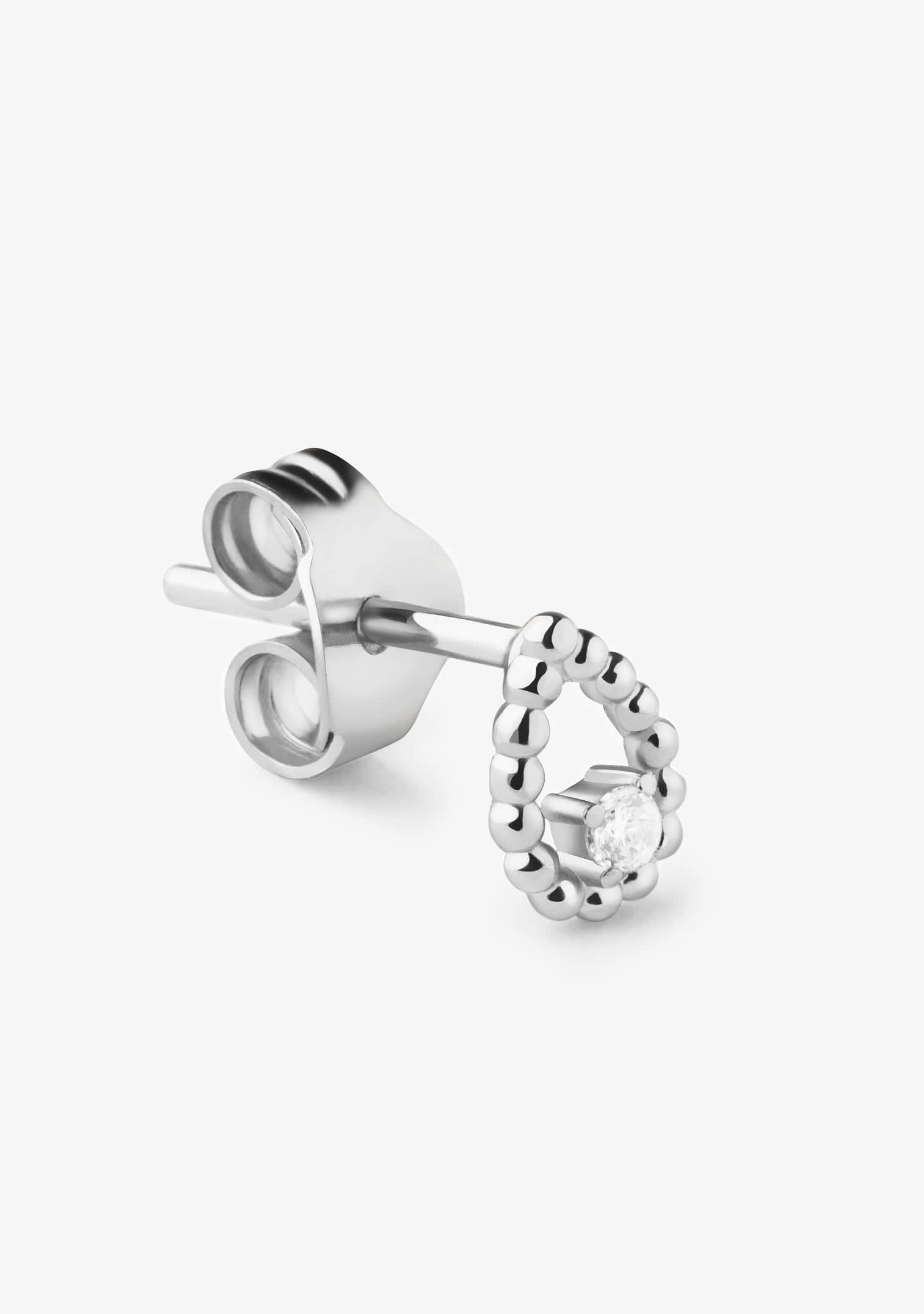 Tear Zirconia Piercing Silver