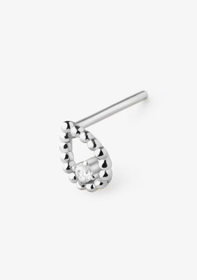 Tear Zirconia Piercing Silver