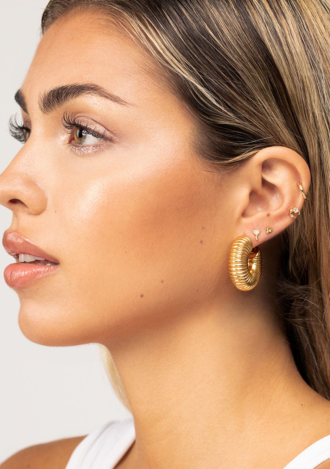 Piercing Baño Oro 18K Cluster