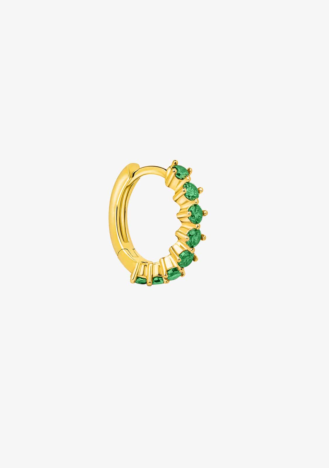 Amalfi Emerald Hoop Piercing Gold