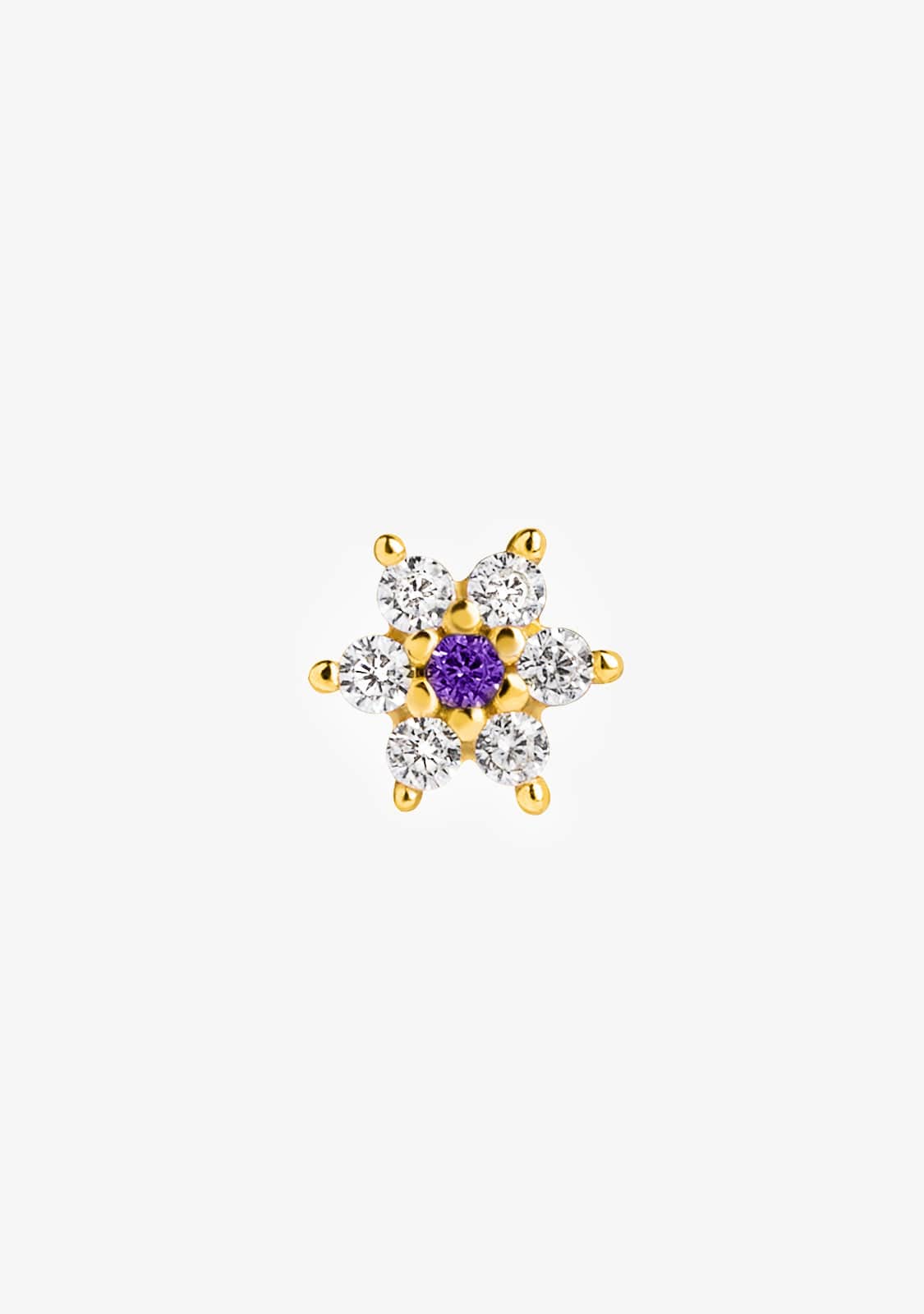 Piercing Ivy Amethyst Gold