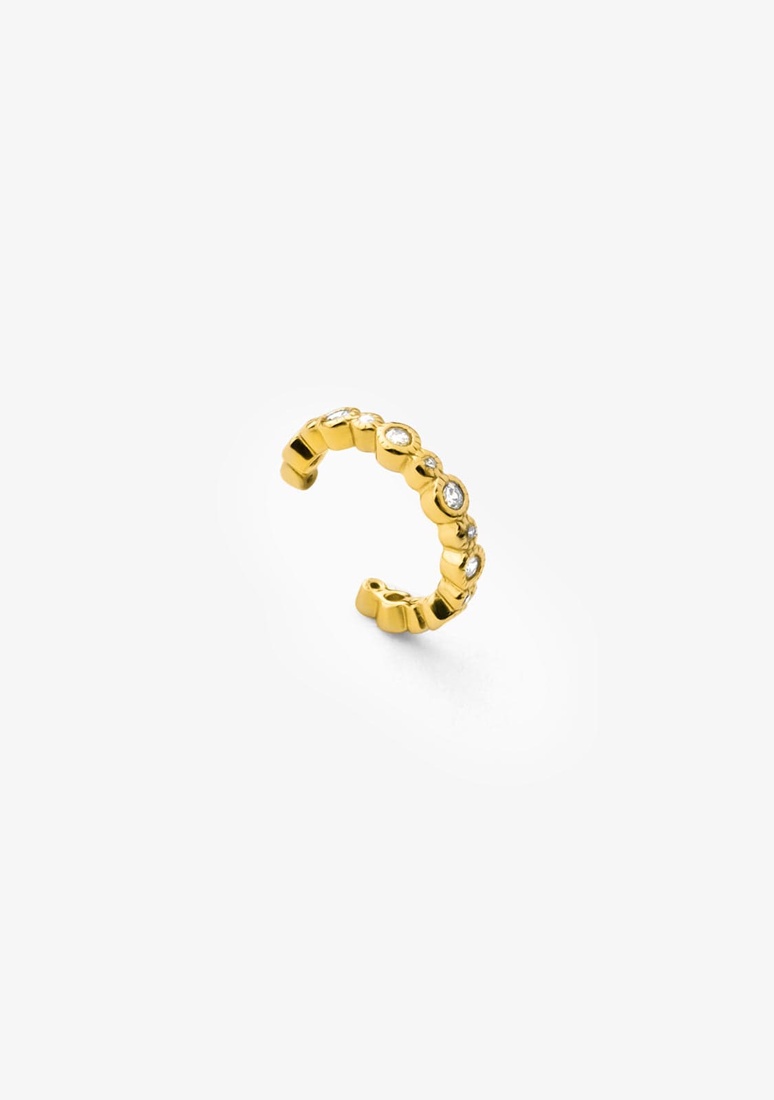 Ear Cuff Aro Baño Oro 18K Con Circonitas Naomi