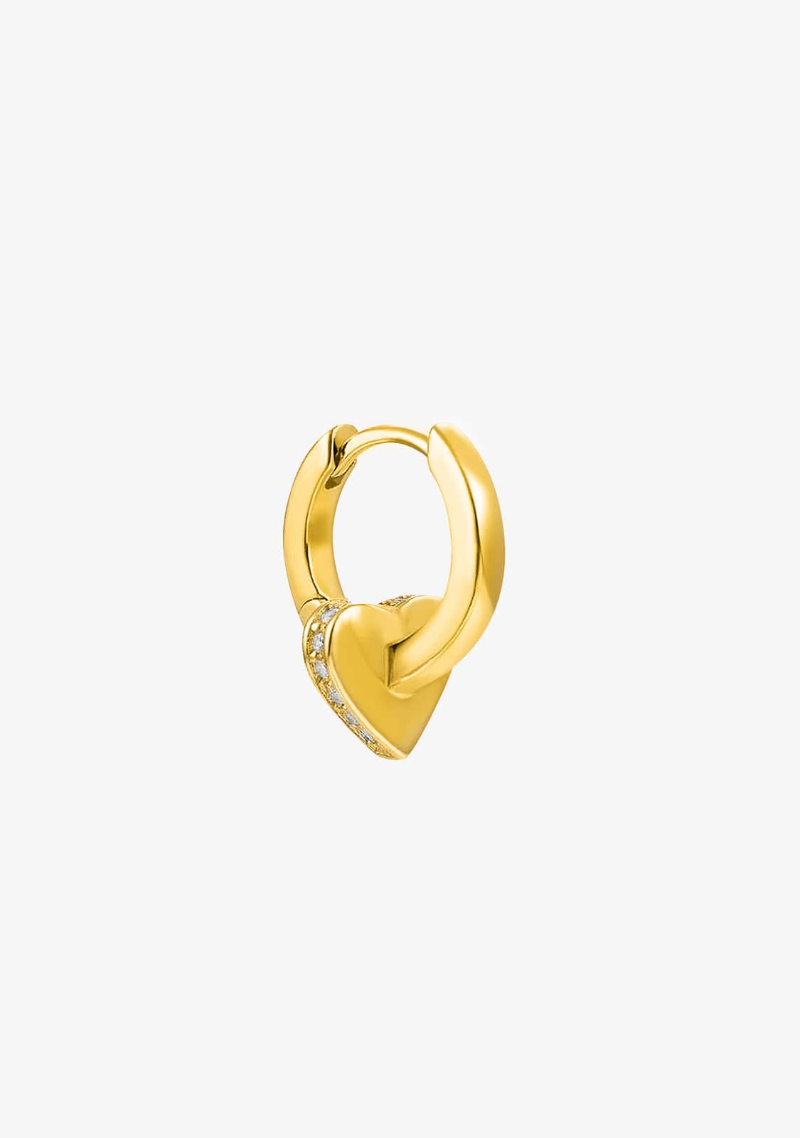 Cuore Hoop Piercing Gold