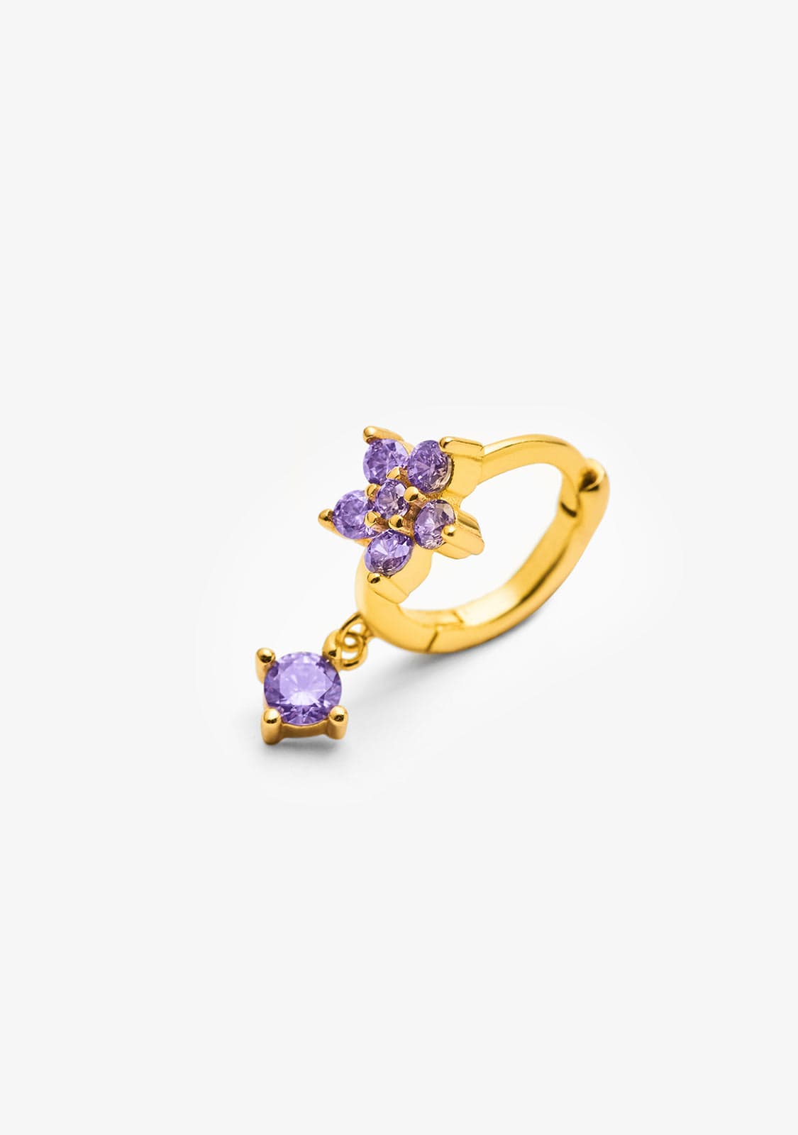 Fiore Amethyst Piercing Gold