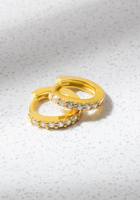 Zirconias Hoop Piercing Gold