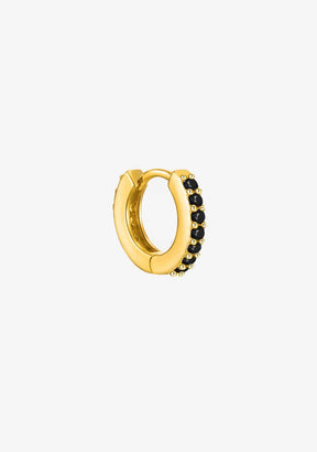 Zirconias Nero Hoop Piercing Gold