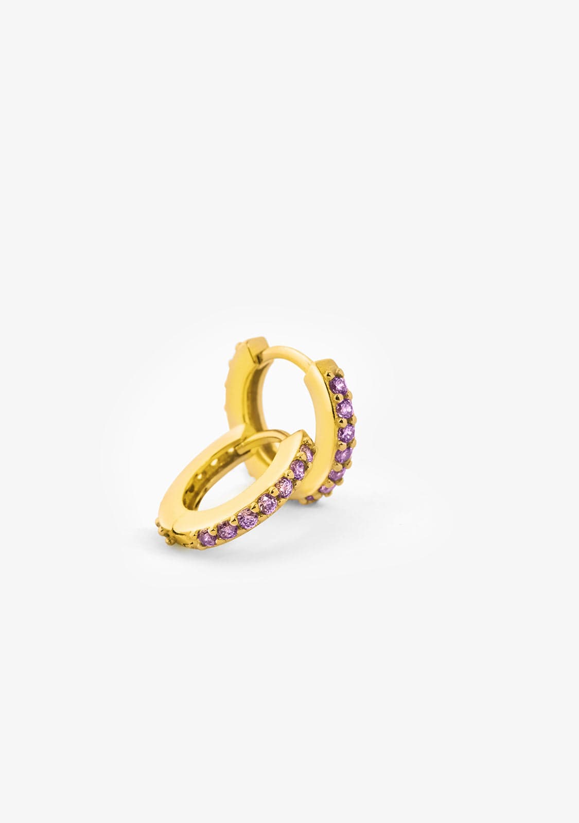 Piercing Aro Baño Oro 18K con Circonitas Amethyst