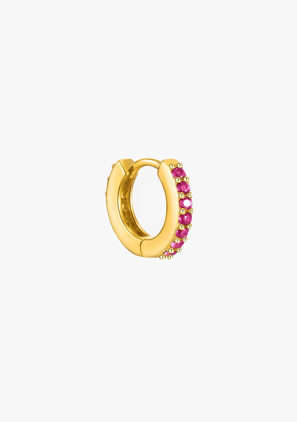 Piercing Aro Baño Oro 18K con Circonitas Ruby