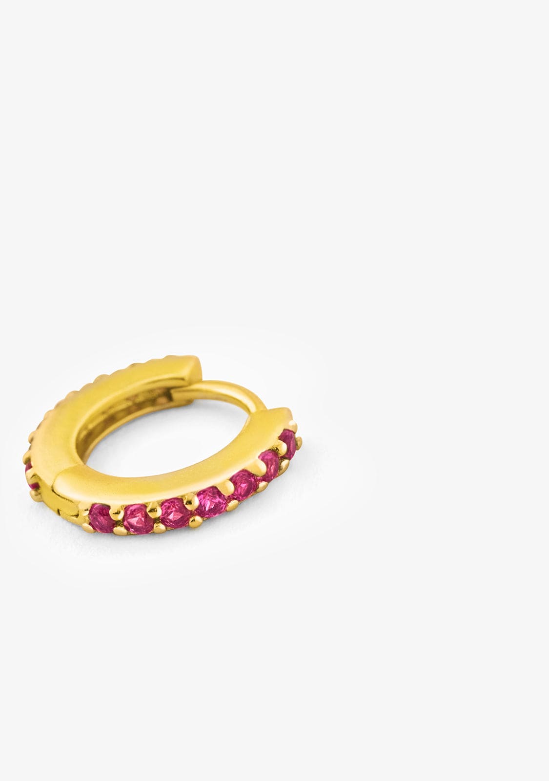 Zirconias Ruby Hoop Piercing Gold