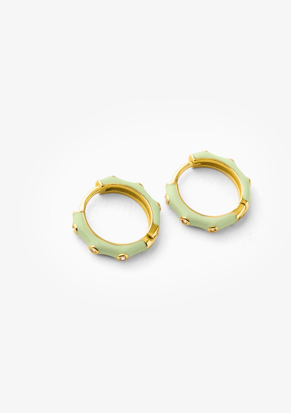 Piercing Aro Baño Oro 18K Verde Ambra