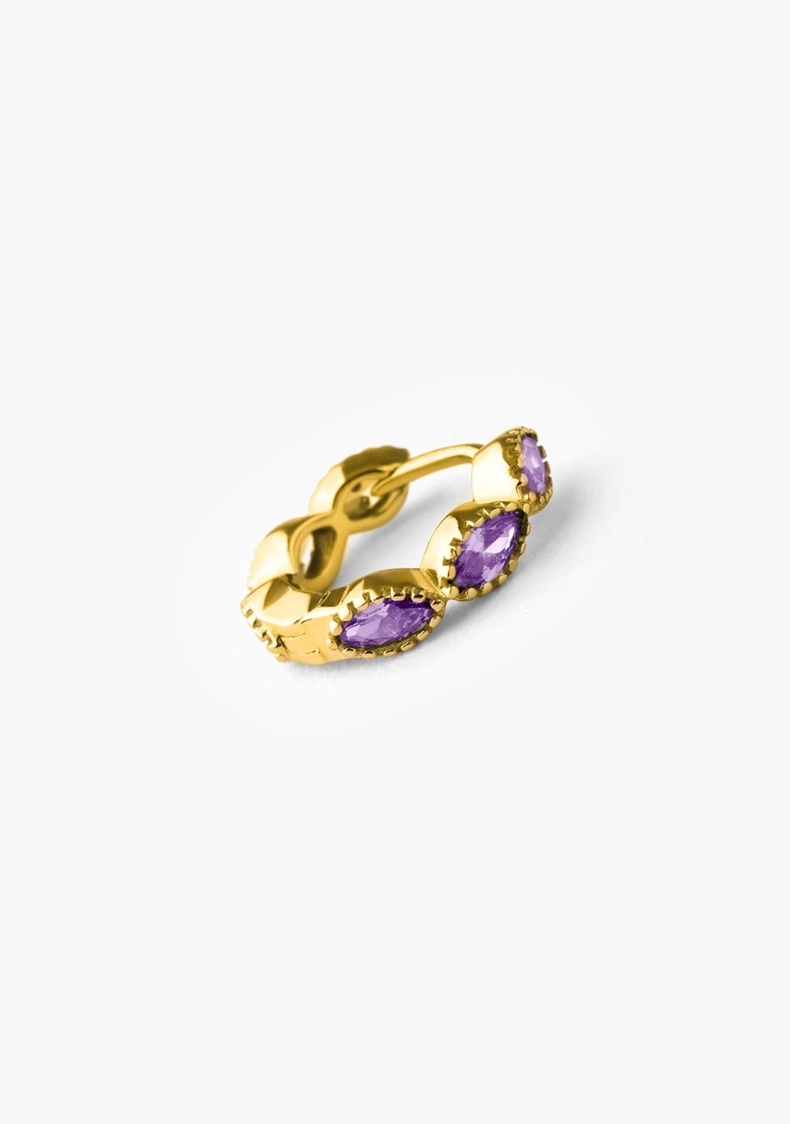 Indiga Amethyst Piercing Gold