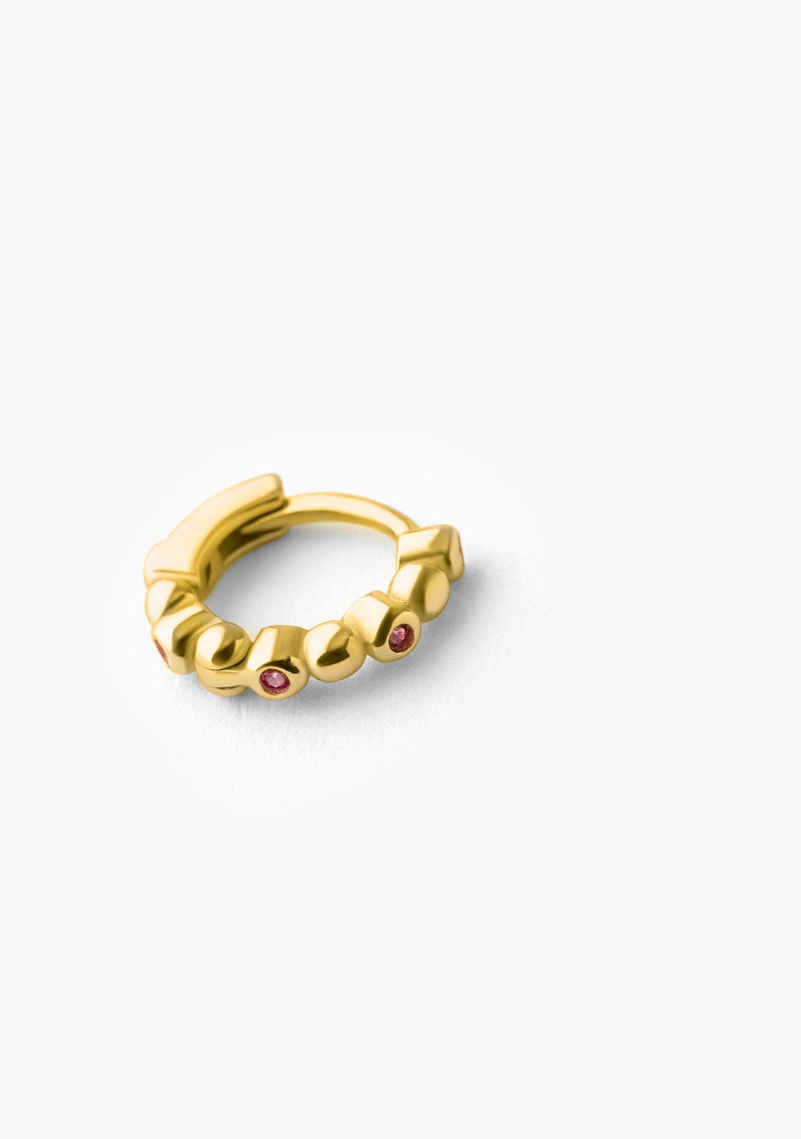 Polka Ruby Piercing Gold