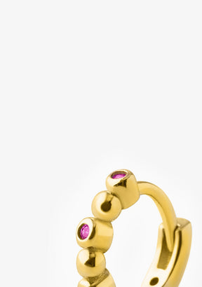 Polka Ruby Piercing Gold