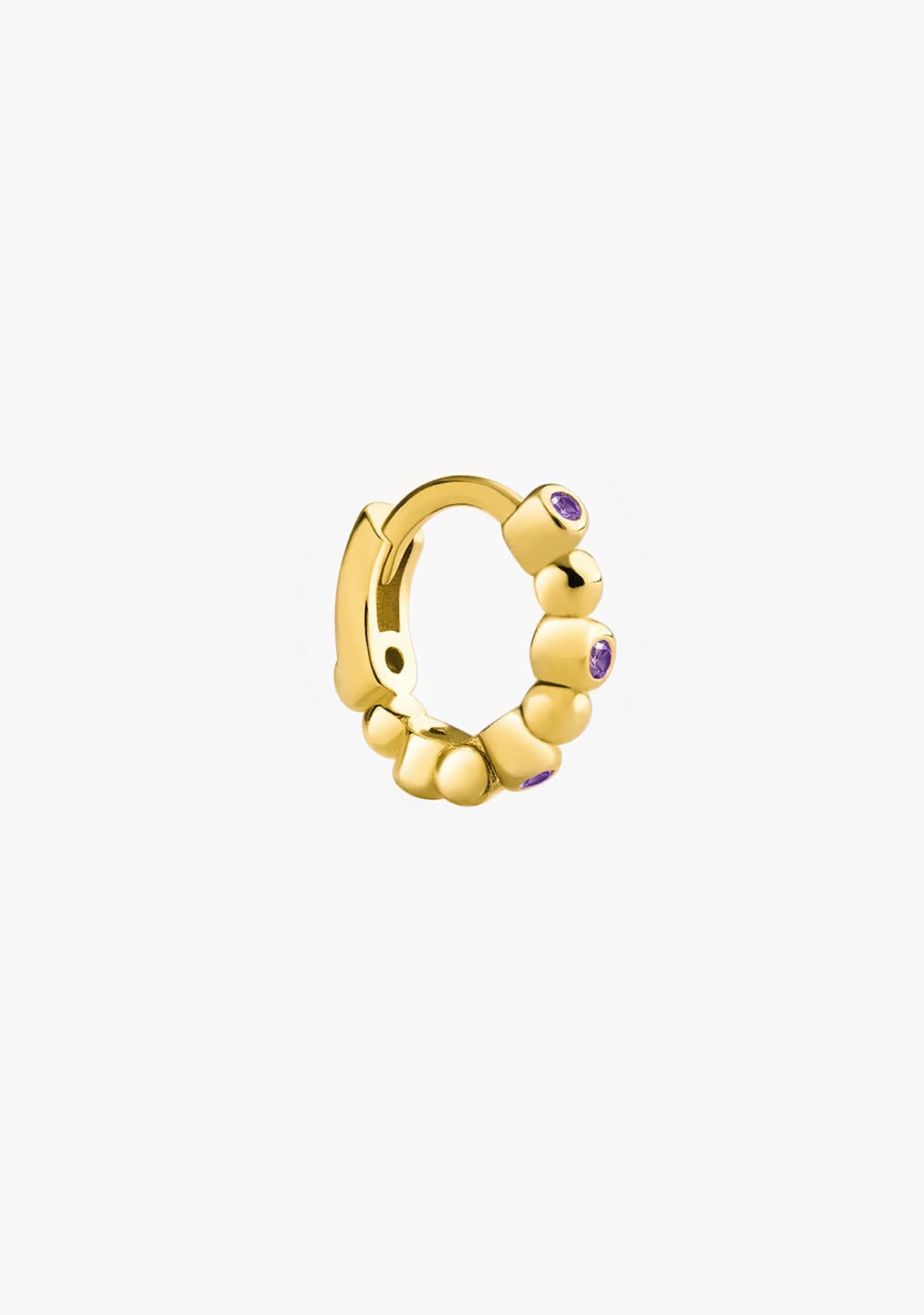 Polka Amethyst Piercing Gold