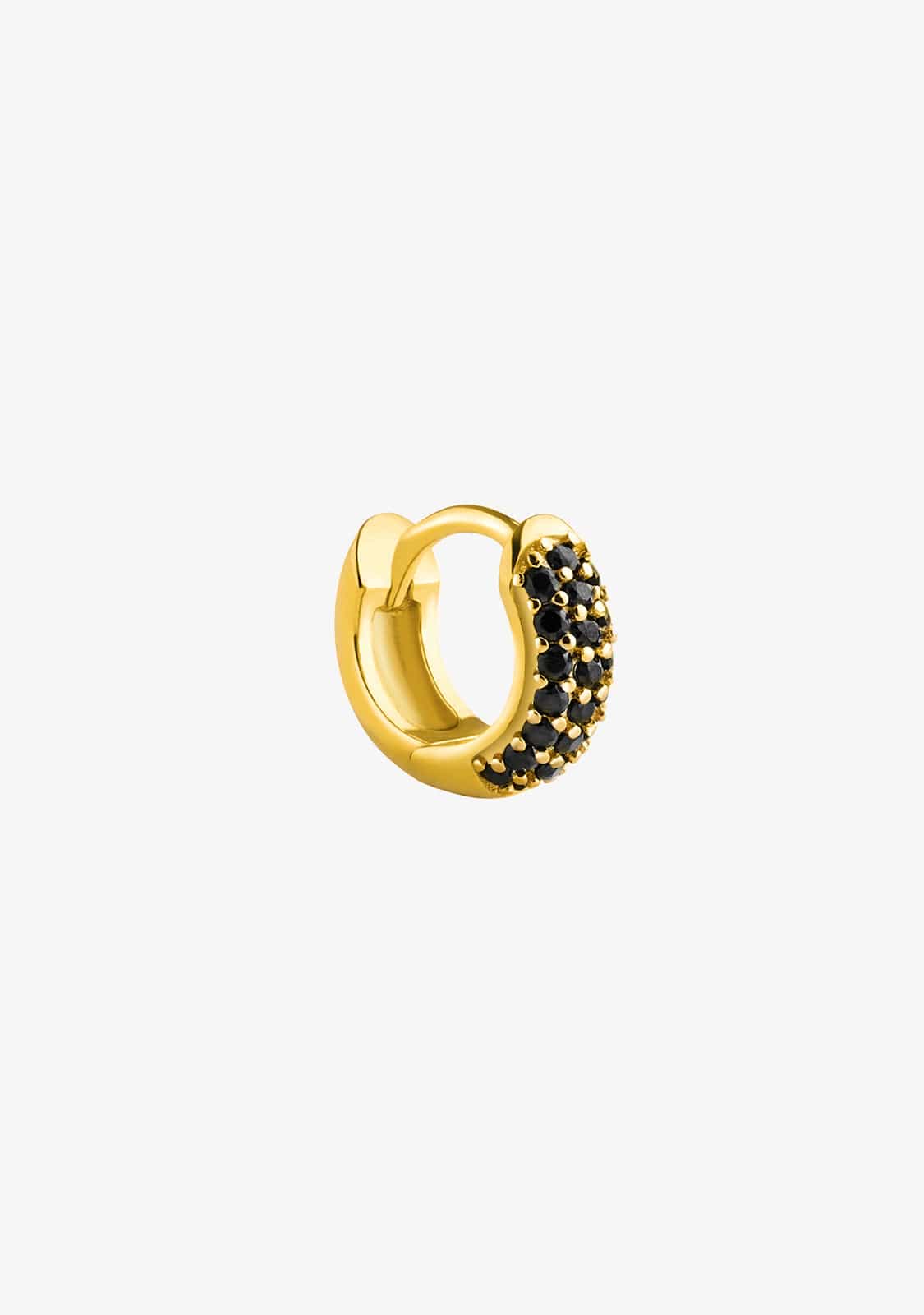 Piercing Aro Baño Oro 18K con Circonitas Vitto Negro