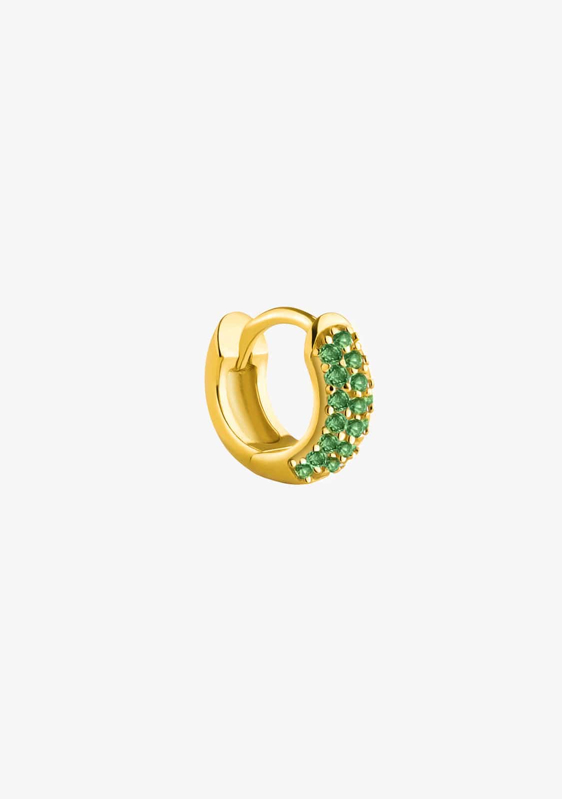 Vitto Emerald Hoop Piercing Gold