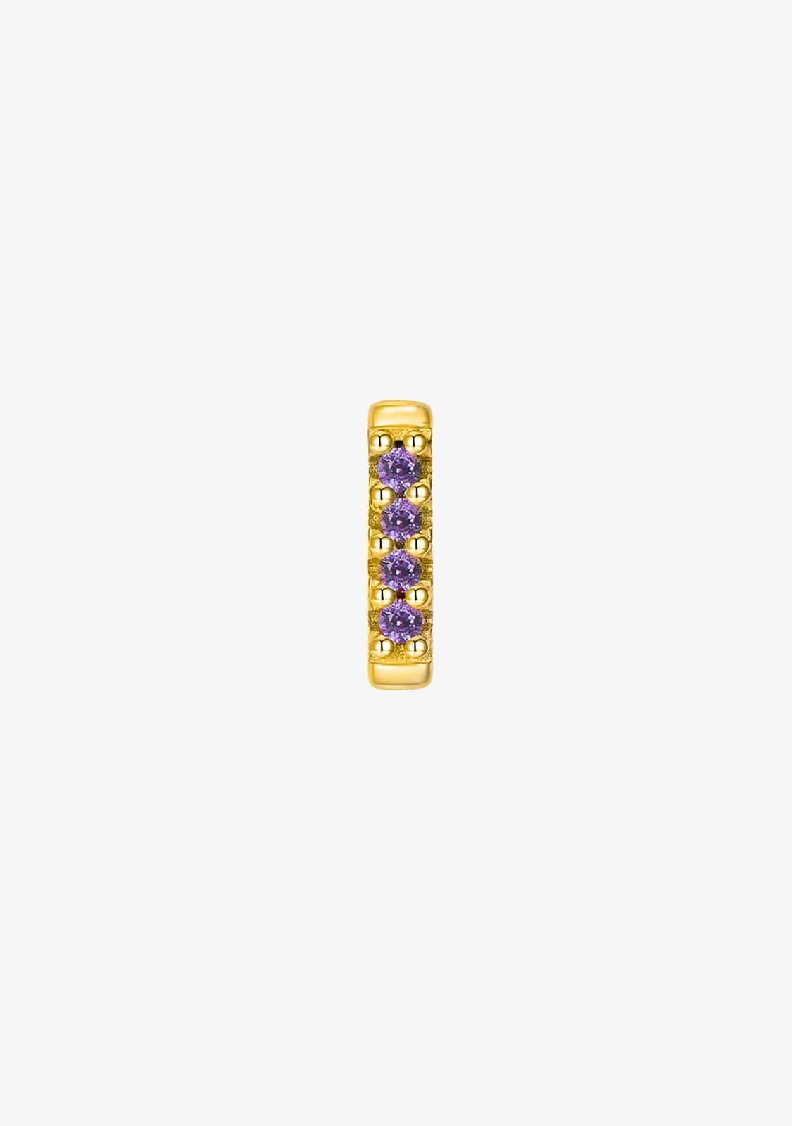 Stick Amethyst Piercing Gold