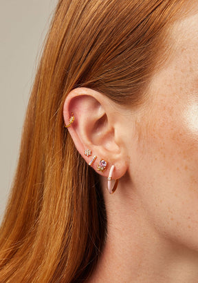 Stick Amethyst Piercing Gold