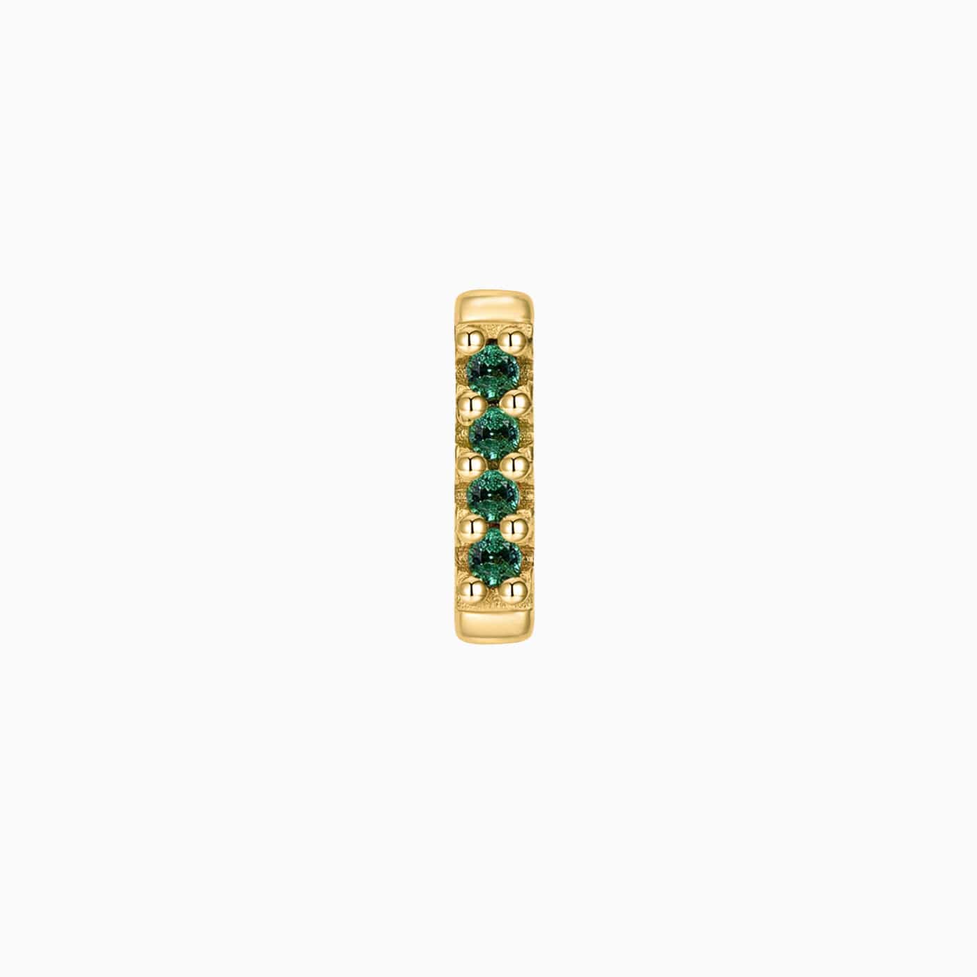 Stick Emerald Piercing Gold