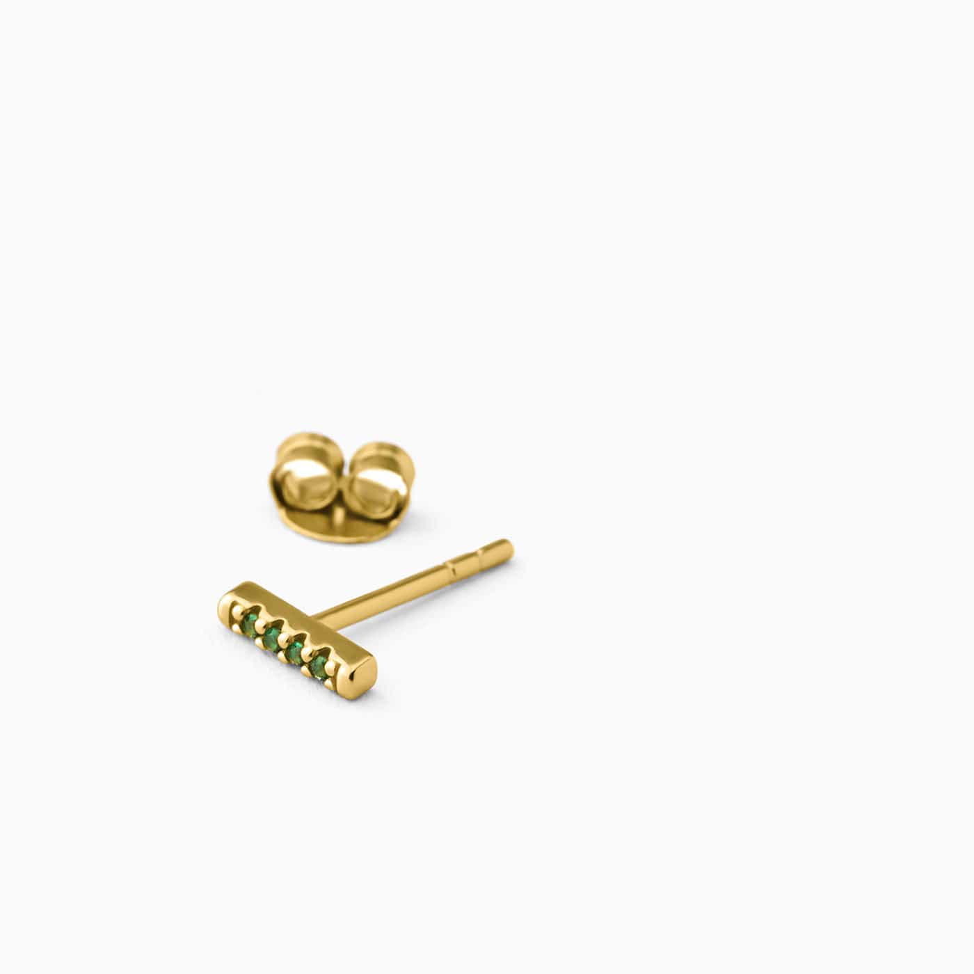 Stick Emerald Piercing Gold