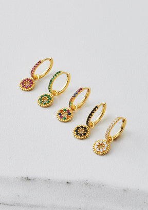 Piercing Aro Baño Oro 18K con Circonitas Negro Mone