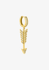 Piercing Flecha Baño Oro 18K Blanco