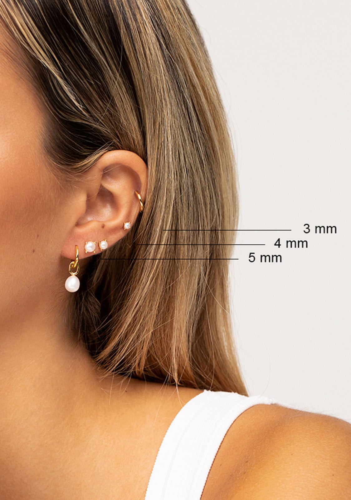 Perle 5 Piercing Gold