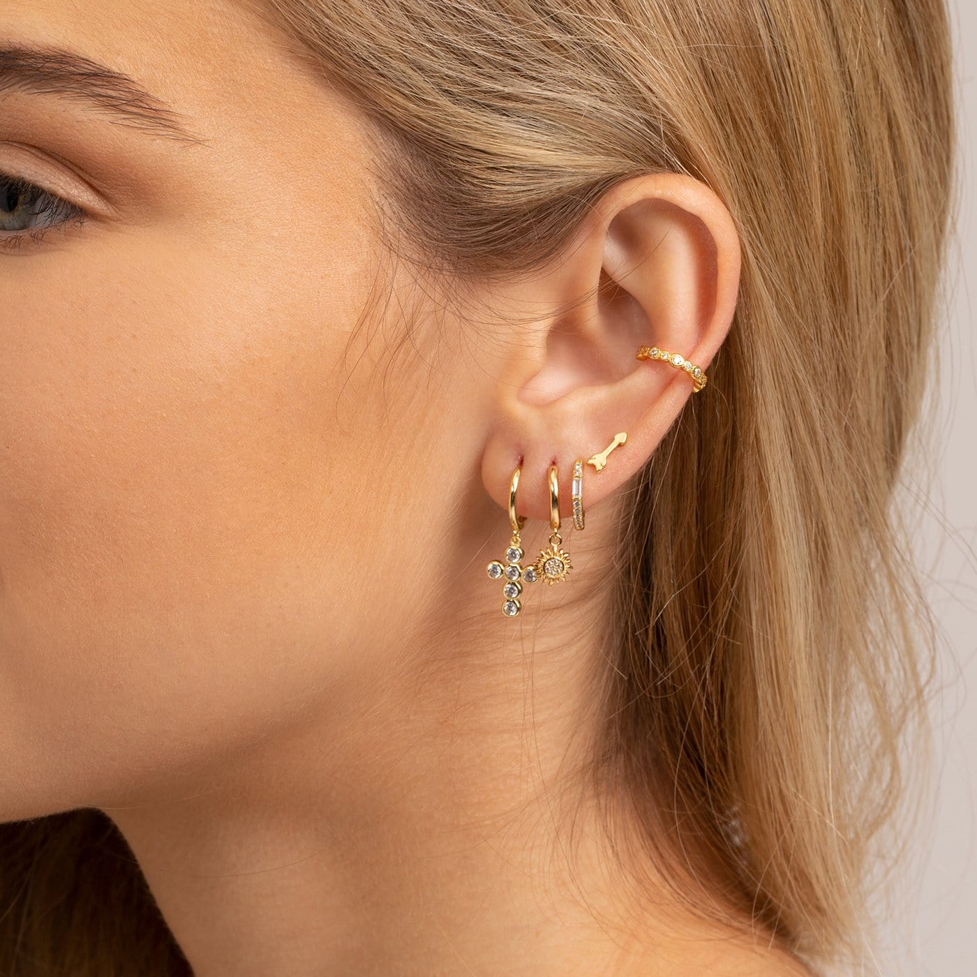 Sunset Hoop Piercing Gold