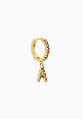 Piercing Initiale Ring Initiale Multicolor Gold