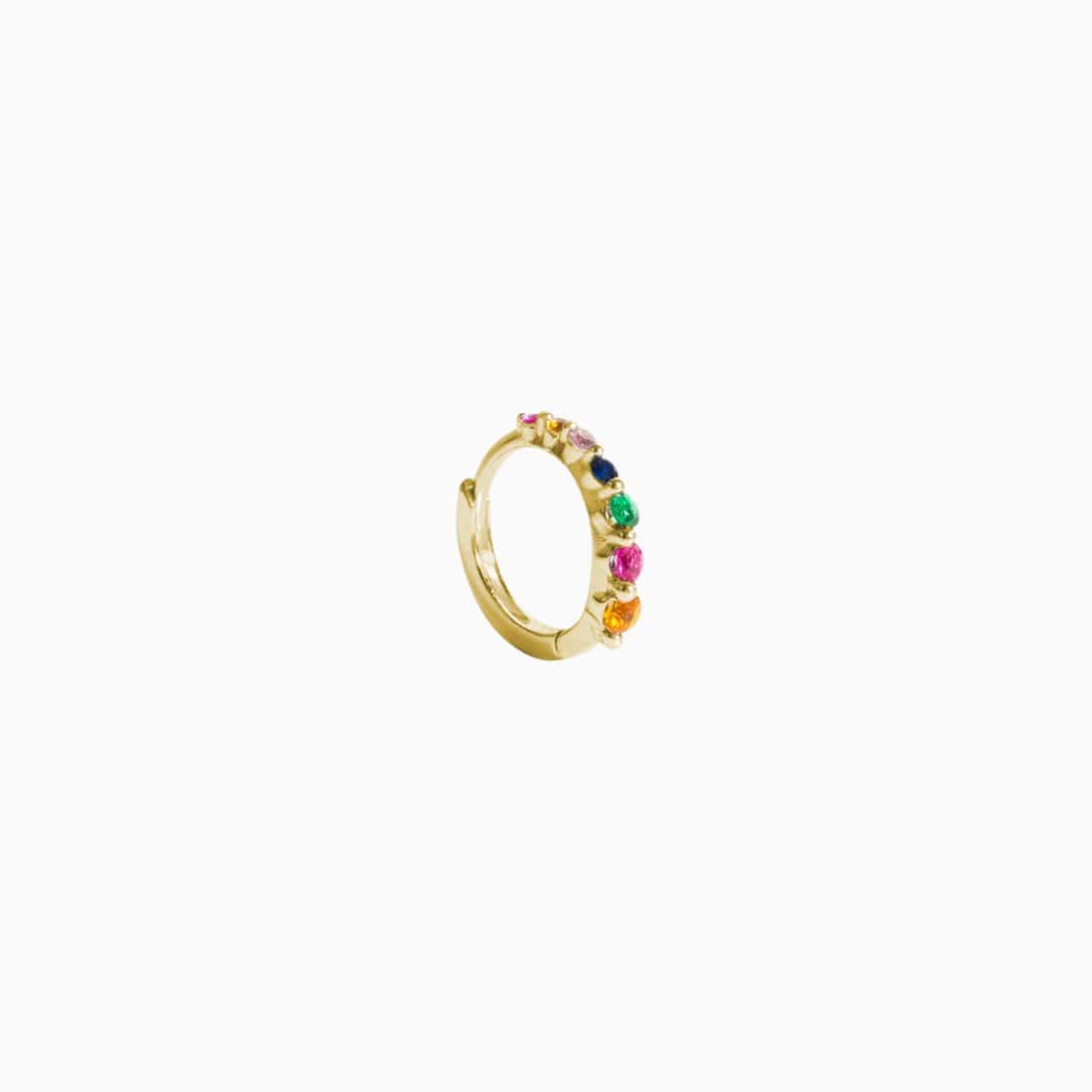 Piercing Degrade Degrade Ring Zirconia Multicolore Oro