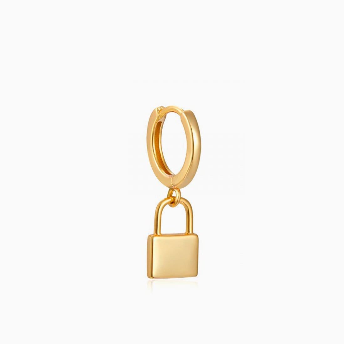 Padlock Gold Ring Piercing