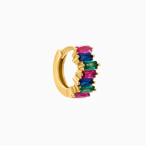 Elegance Multicolor Hoop Piercing Gold