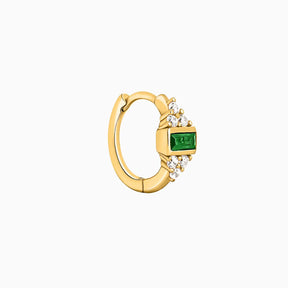 Atelier Emerald Hoop Piercing Gold