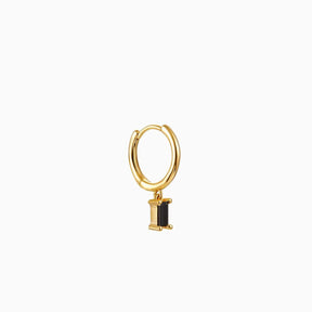 Baguette Nero Hoop Piercing Gold