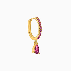 Piercing Aro Tear Ruby Gold