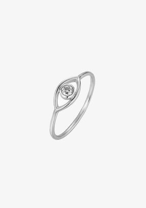 Eye Zirconia Silver Ring