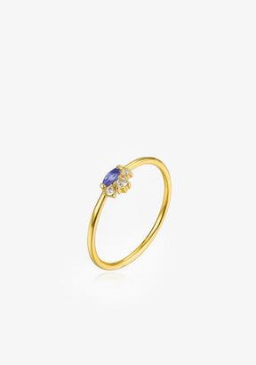 Anillo Baño Oro 18K Topacio