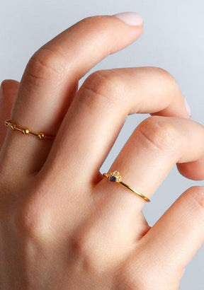 Anillo Baño Oro 18K Topacio