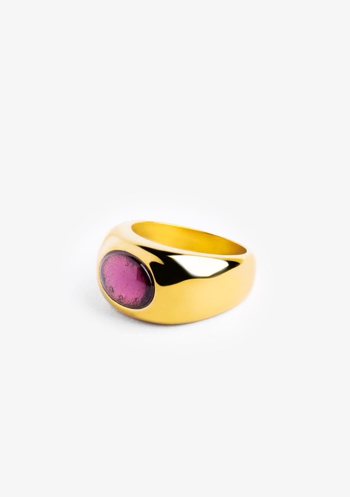 Unic Glass Ring Gold