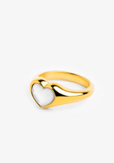 Cuore Nacre Ring Gold