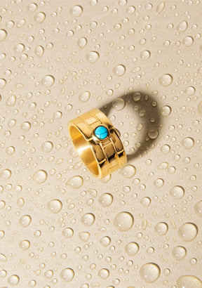 Bricks Ring Gold