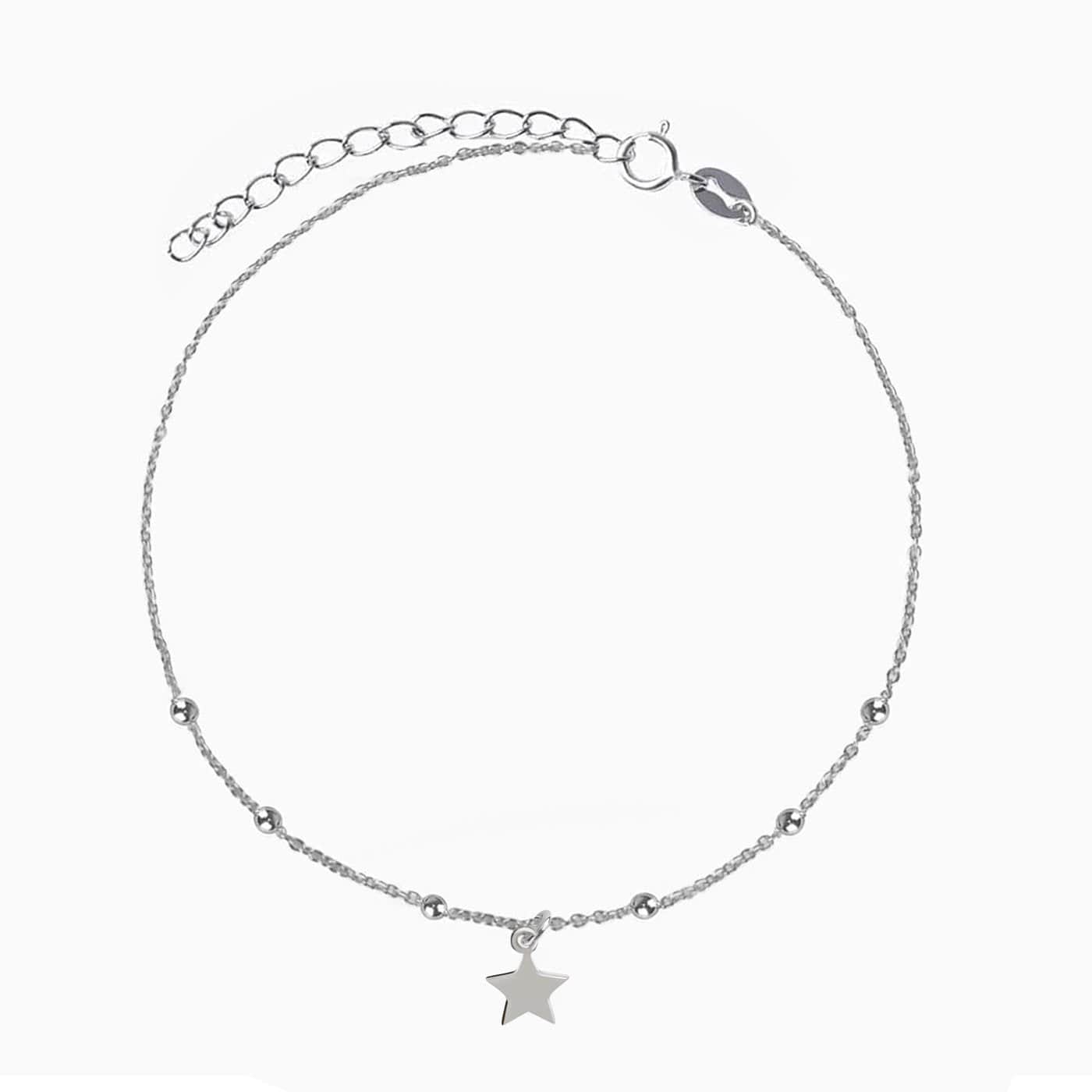 Silver Star Anklet