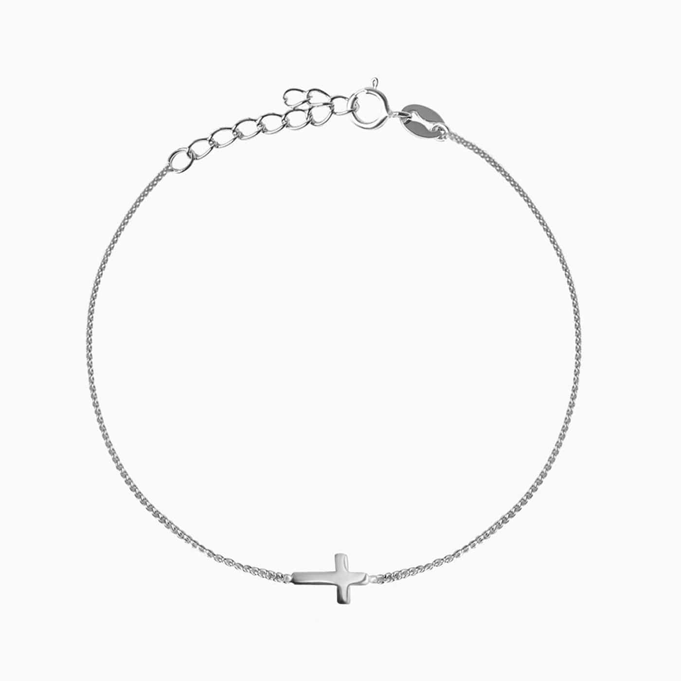 Silver Cross Anklet