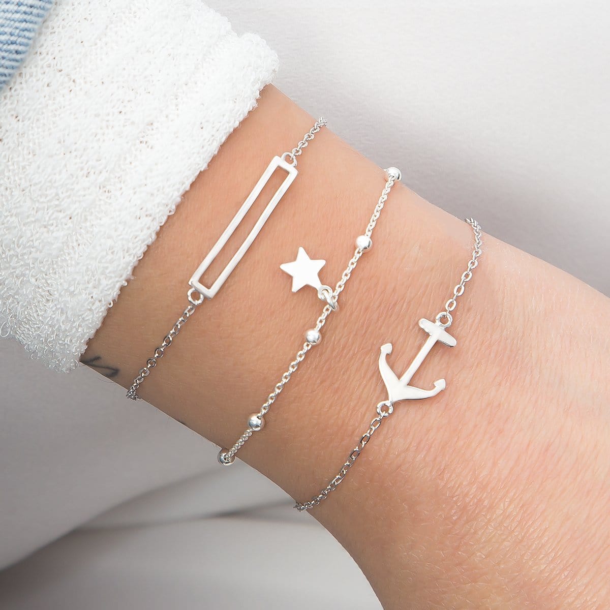 Bracelet étoile en argent