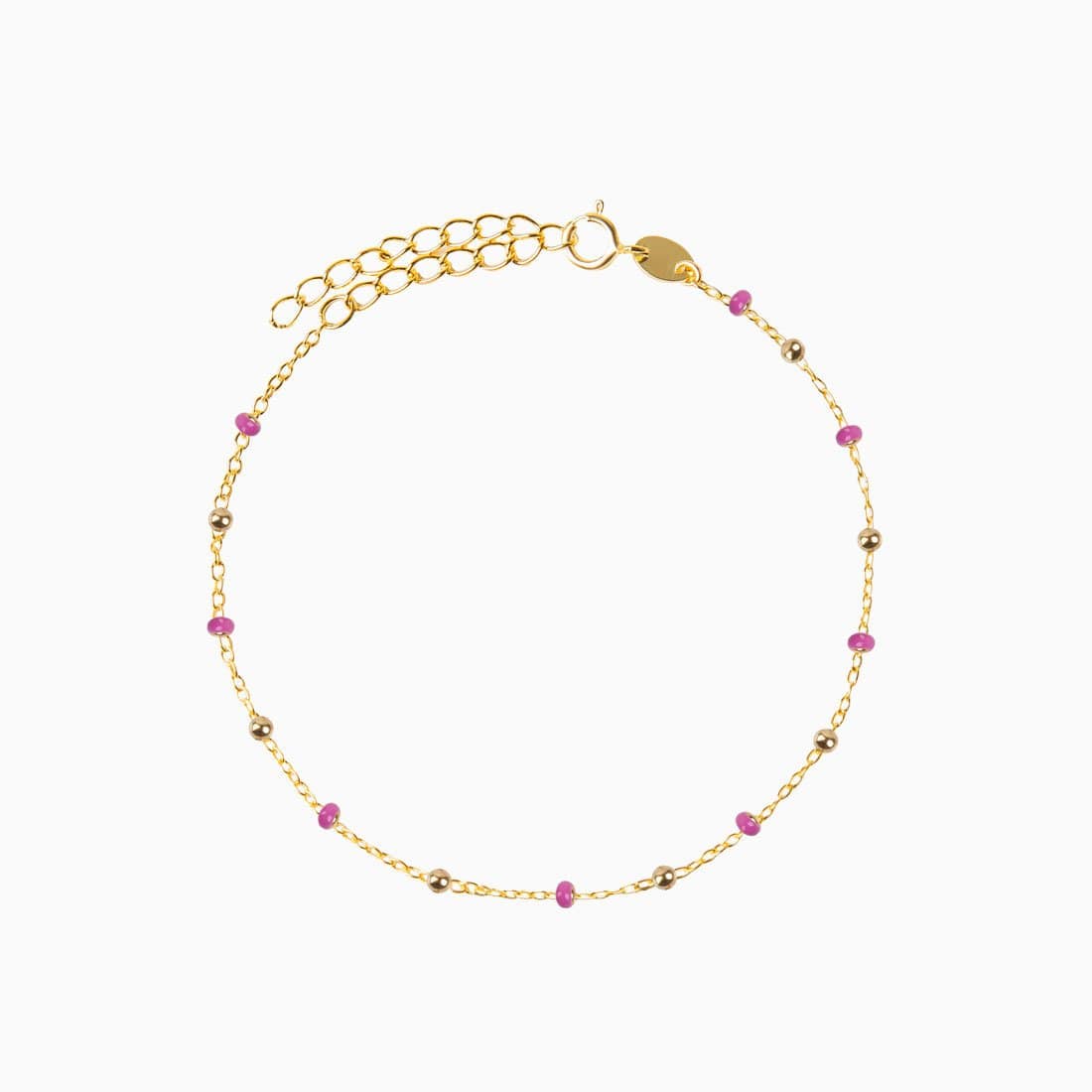 Bracelet de perles en or rose