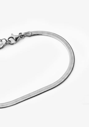 Bracciale lineare argento